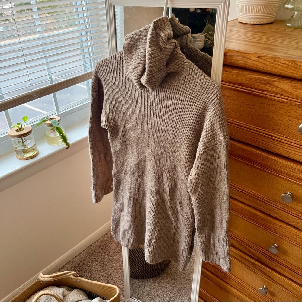 Abercrombie & Fitch Taupe Cowl Neck Sweater